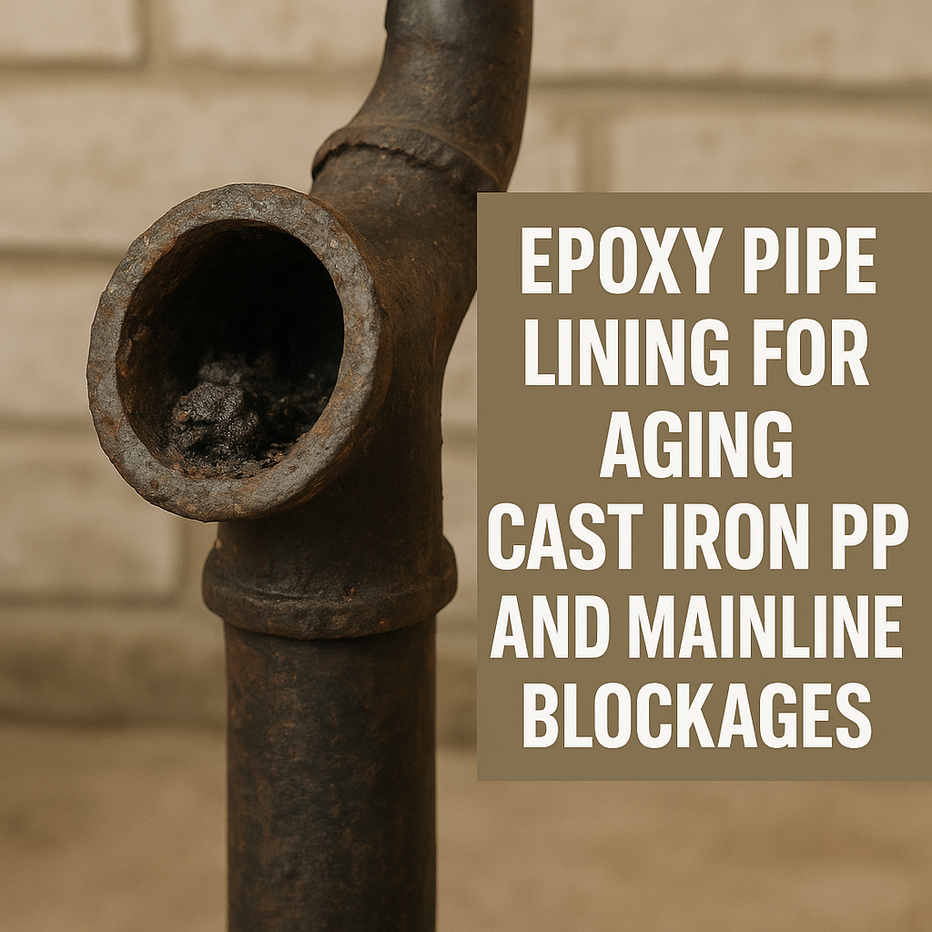 Fixing Mainline Blockage in Cast Iron Pipes with Epoxy Lining