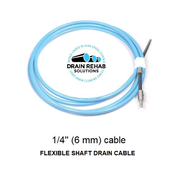 Standard Flex Shaft Cable 1/4" (6mm) Drain Rehab Solutions